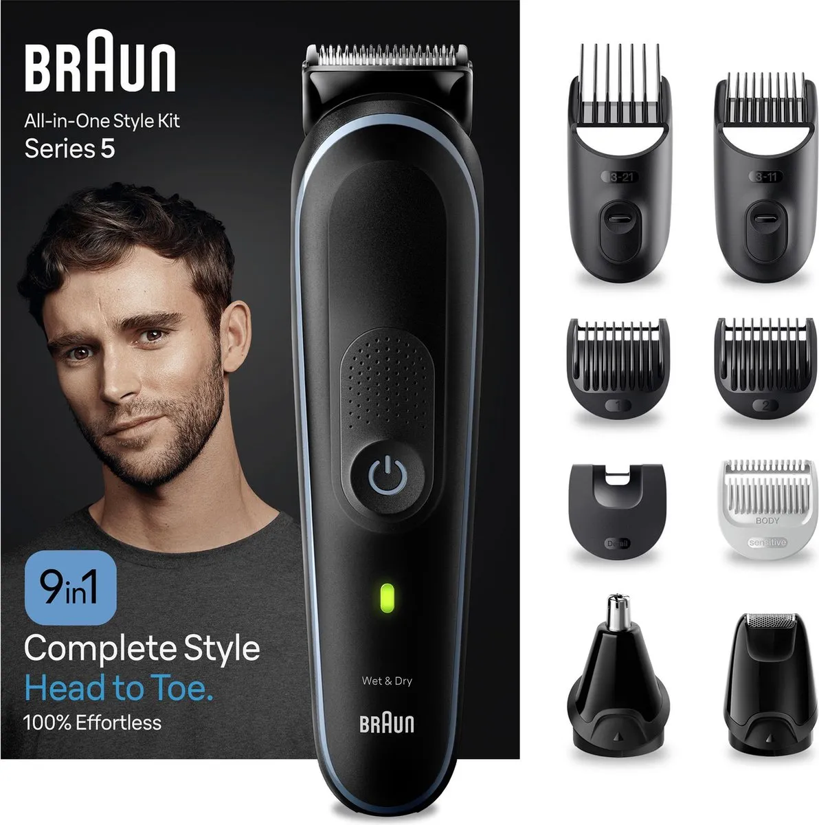 Braun MGK5411 Haartrimmer - Zwart