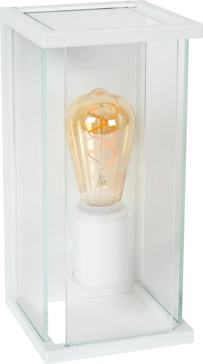 Lucide CLAIRE - Wandlamp Binnen/Buiten - 1xE27 - IP54 - Beweging & dag/nacht sensor - Wit