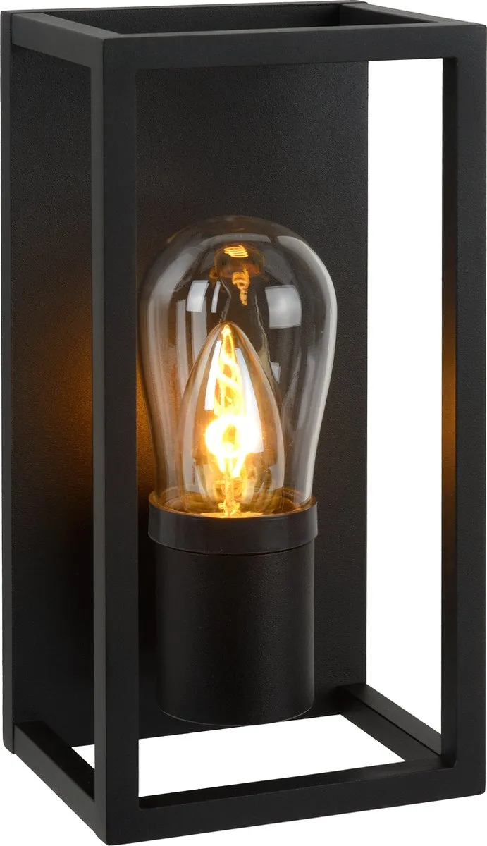 Lucide Carlyn Wandlamp E14 IP54 - Zwart
