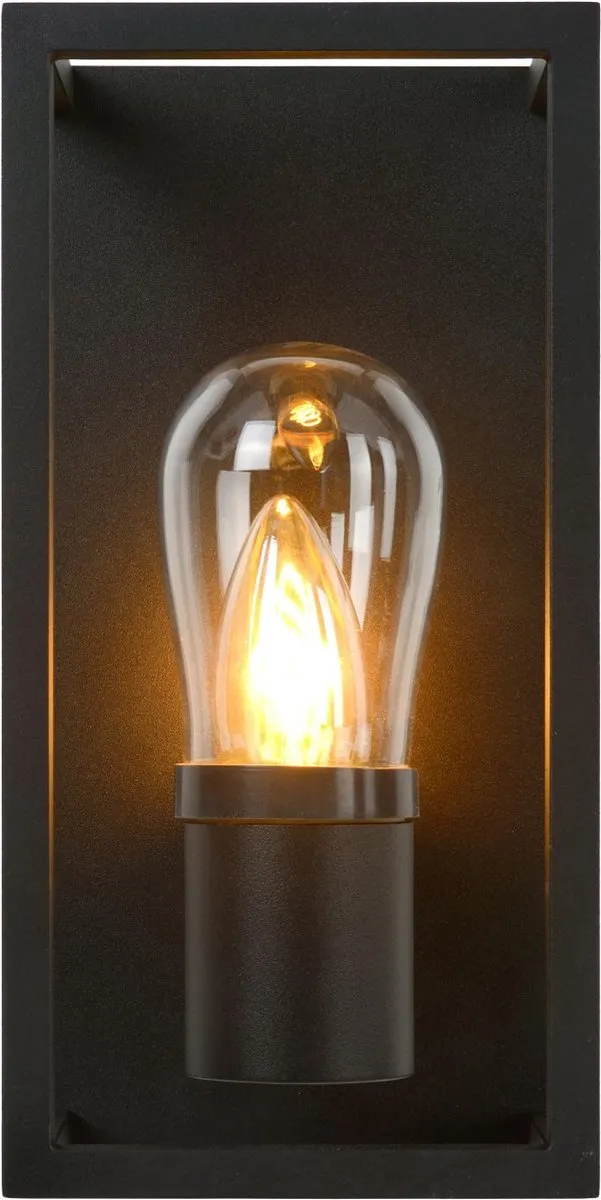 Lucide Carlyn Wandlamp E14 IP54 - Zwart