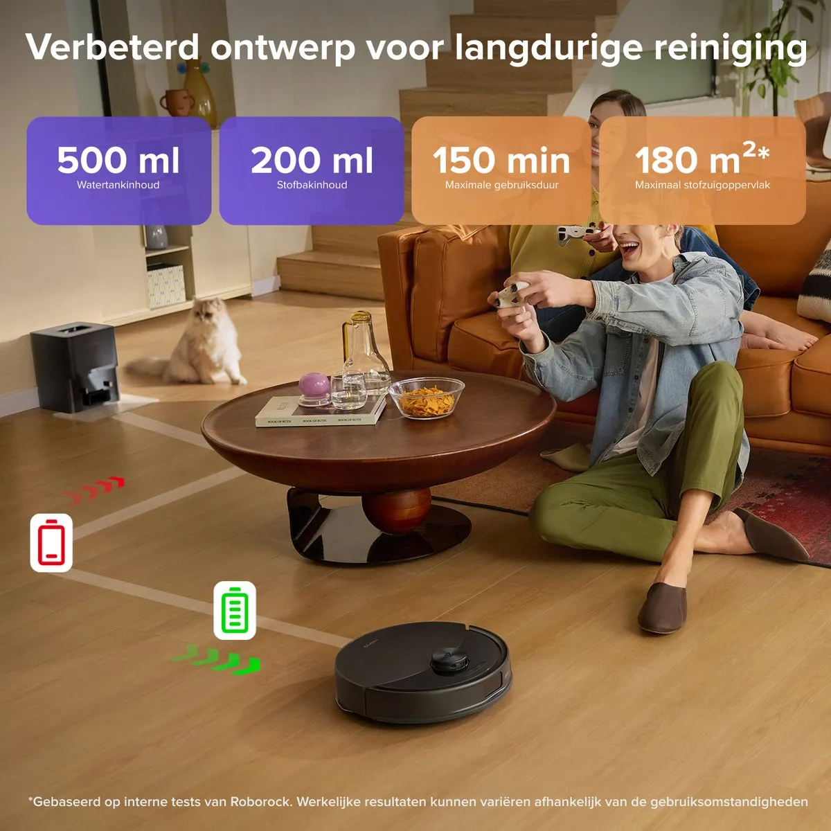 Roborock Q10 S5+ Robotstofzuiger & Dweil - 10000 Pa - Zwart - afbeelding 6 van 6