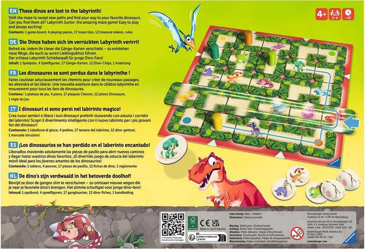 Ravensburger Junior Labyrinth Dino Bordspel - 2-4 Spelers