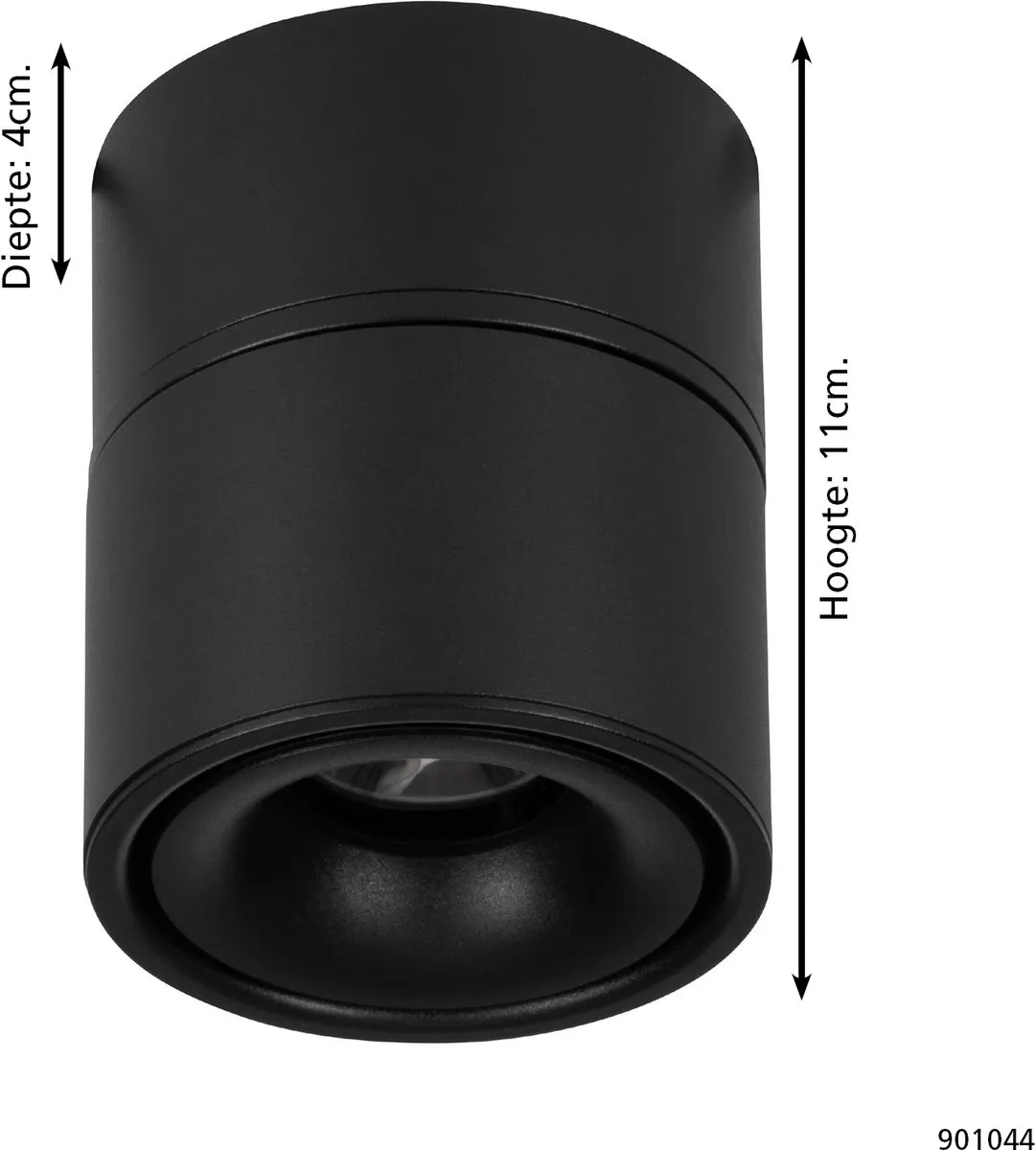 Eglo Bohoyo Opbouw/Inbouwspot LED 10cm - Zwart