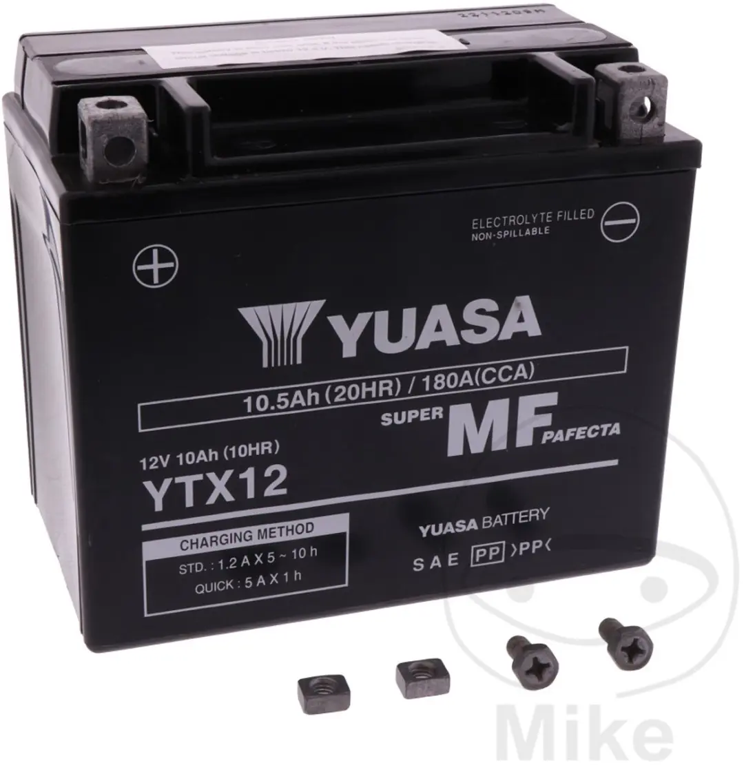 Yuasa YTX12 FA AGM Accu 12V 10Ah