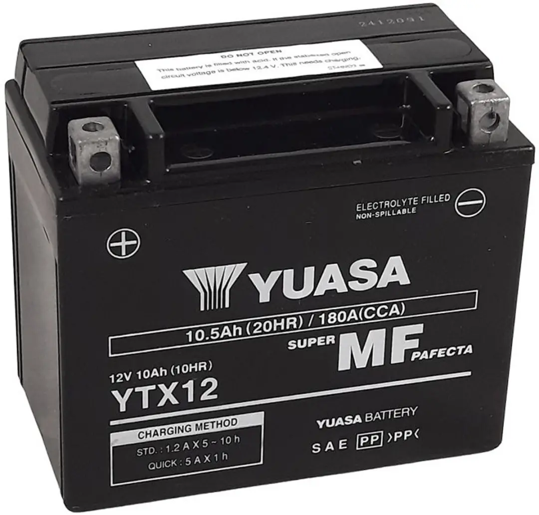 Yuasa YTX12 FA AGM Accu 12V 10Ah - Aprilia