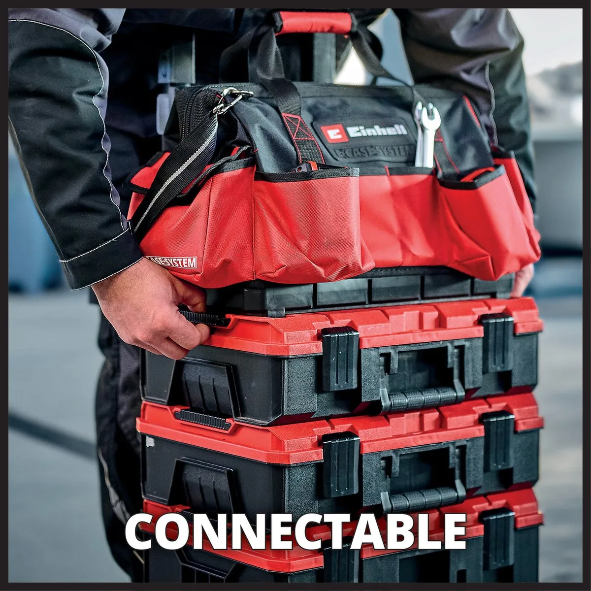 Einhell E-Case Gereedschapstas 4540036 - 30 kg - Rood/Zwart