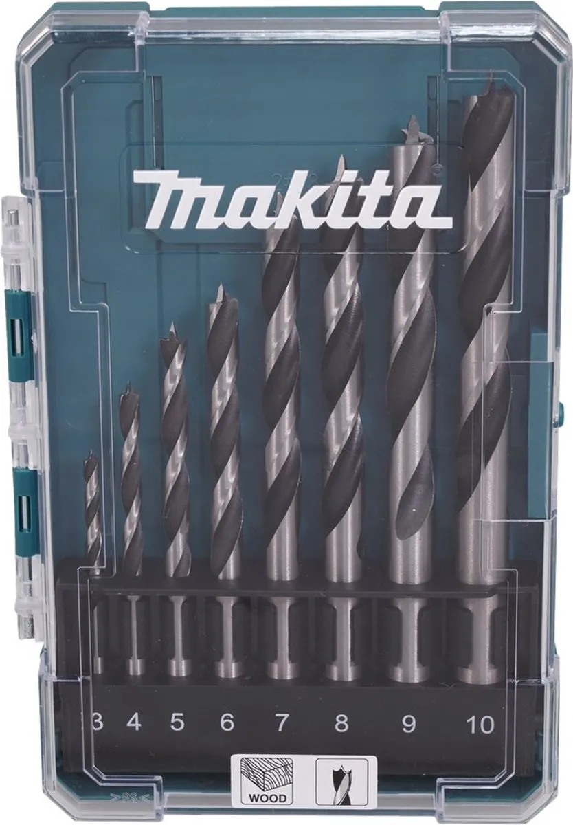 Makita Houtspiraalborenset D-77257 - 8-delig