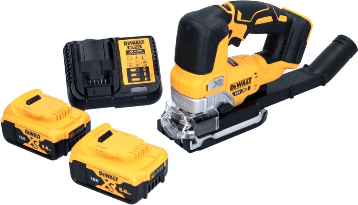 DeWalt DCS 334 P2 Pendelzaag 18V - 2x 5,0Ah Accu + Oplader - afbeelding 2 van 5