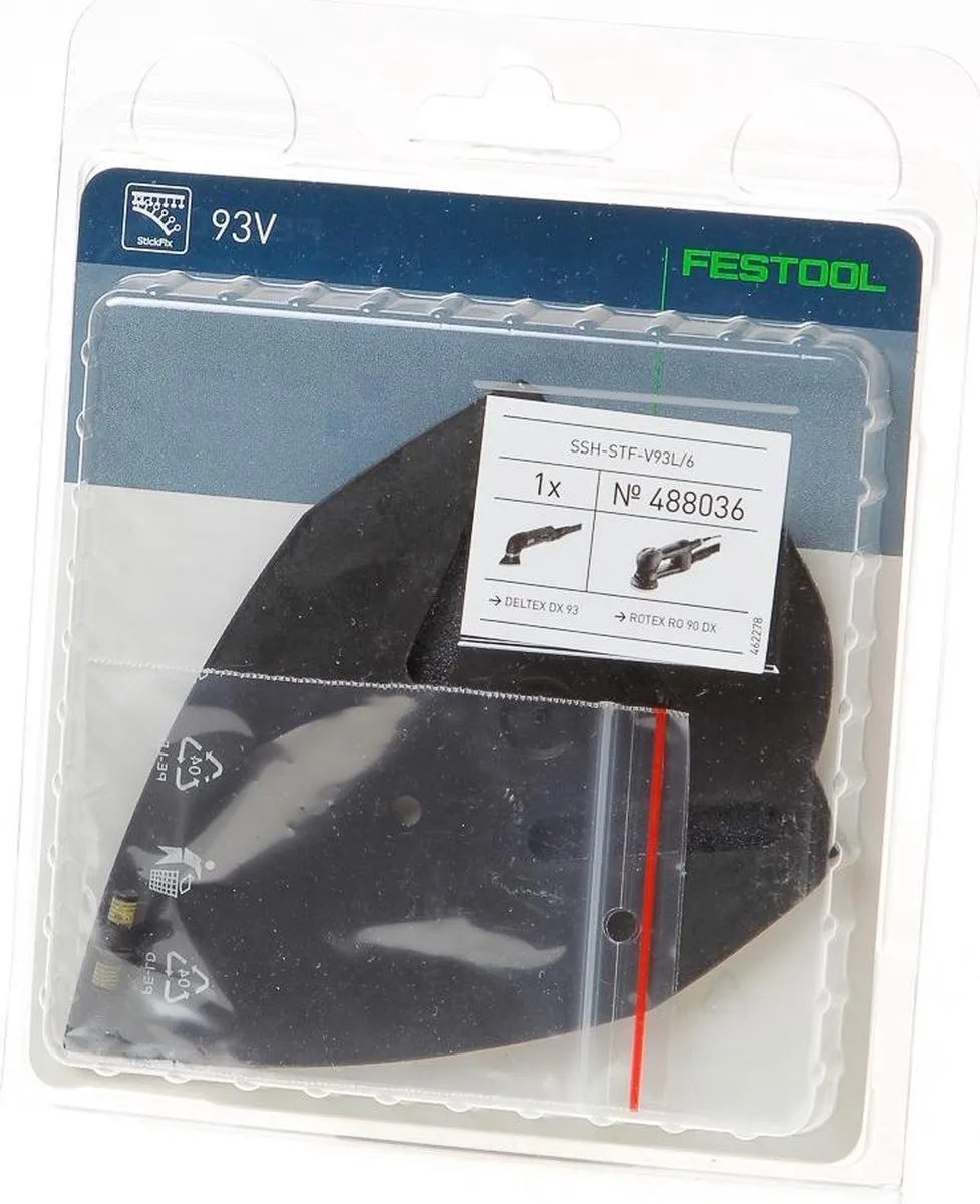 Festool SSH-STF-V93L/6 Lamellenschuurzool StickFix