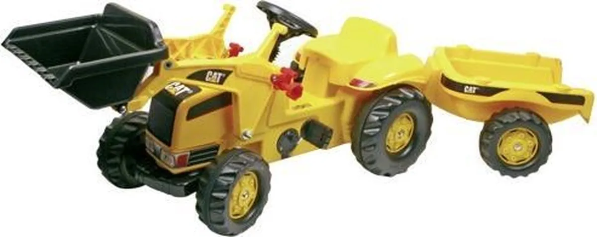 Rolly Toys RollyKid Cat Traptractor met Frontlader - Geel
