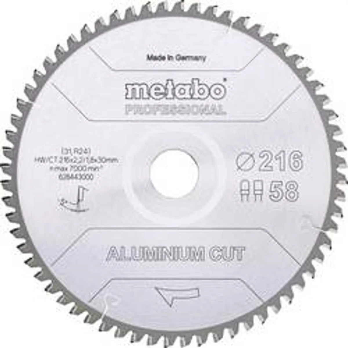 Metabo ALUMINIUM CUT PROFESSIONAL 628447000 Cirkelzaagblad 254mm - 72 Tanden