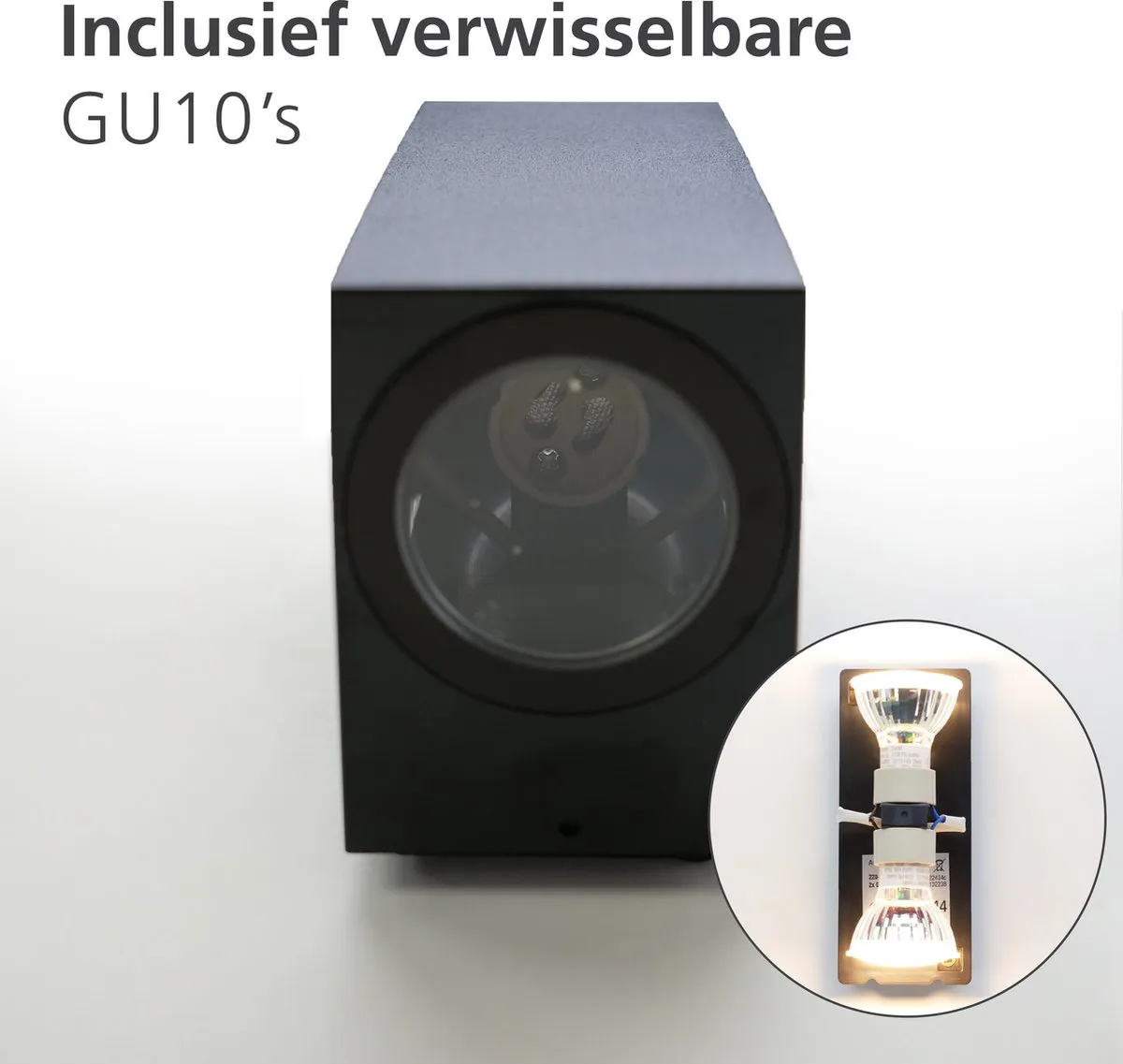Eglo Jabaga Wandlamp GU10 - 2 Lichtpunten - Zwart - afbeelding 6 van 6