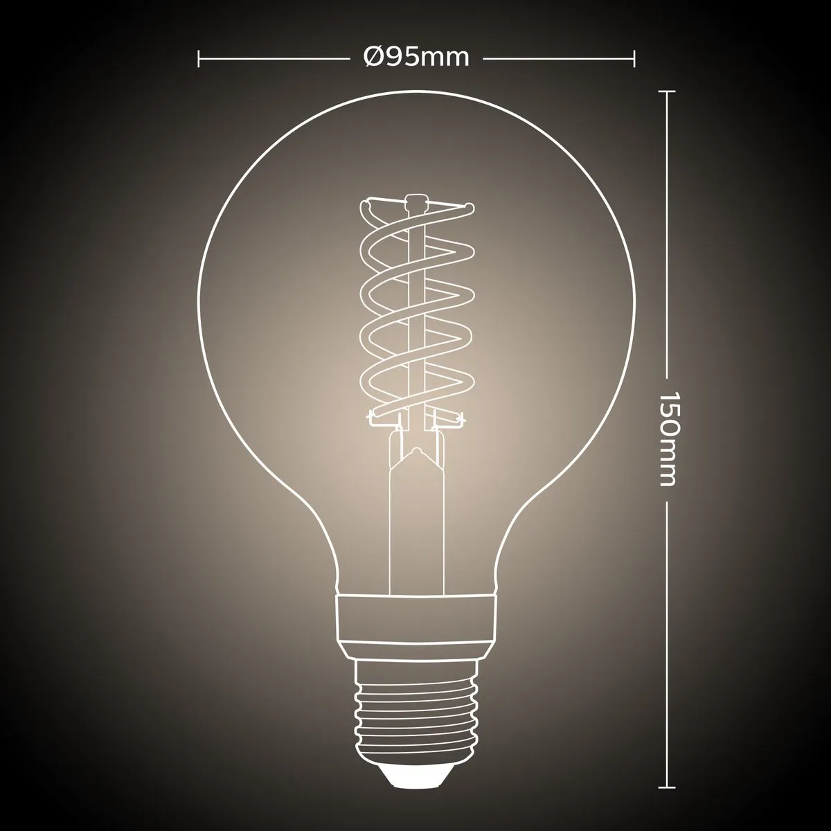 Philips Hue Uitbreidingspakket E27 - 2x G93 Filamentlampen Warmwit 2100K - Incl. Dimmer Switch