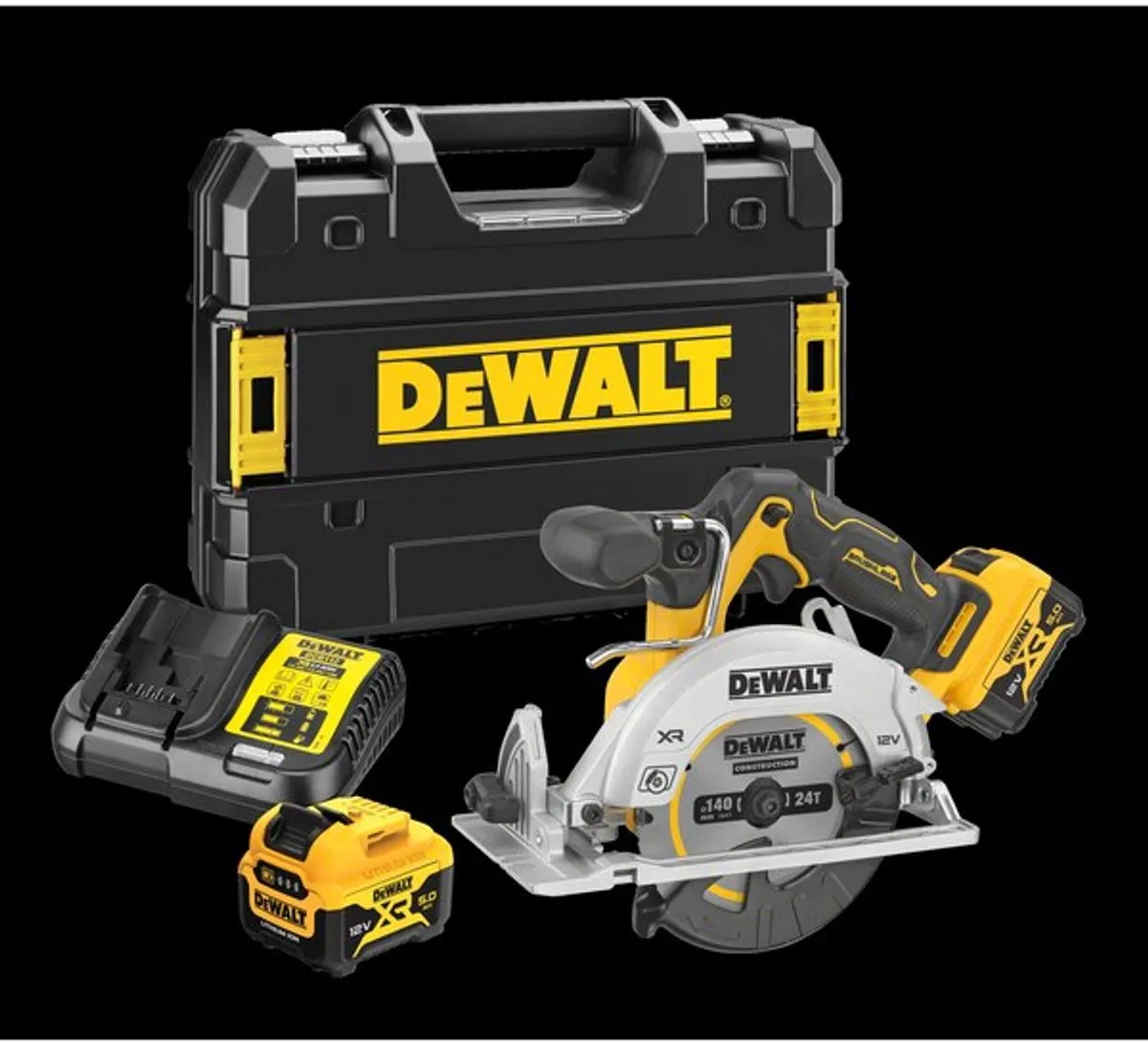 DeWalt DCS512P2 Cirkelzaag 140mm 12V XR - 2x 5.0Ah Accu - afbeelding 6 van 6