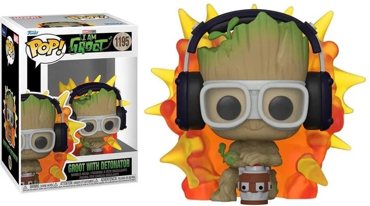 Funko Marvel POP! I Am Groot With Detonator - 9cm - Multicolor - afbeelding 6 van 6