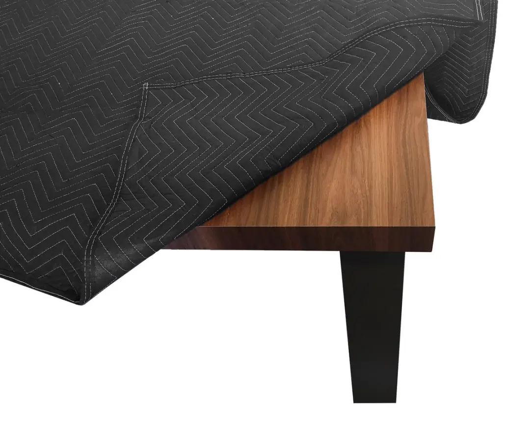 Kortpack Gevoerde Verhuisdeken 183x203cm - Zwart - afbeelding 6 van 6