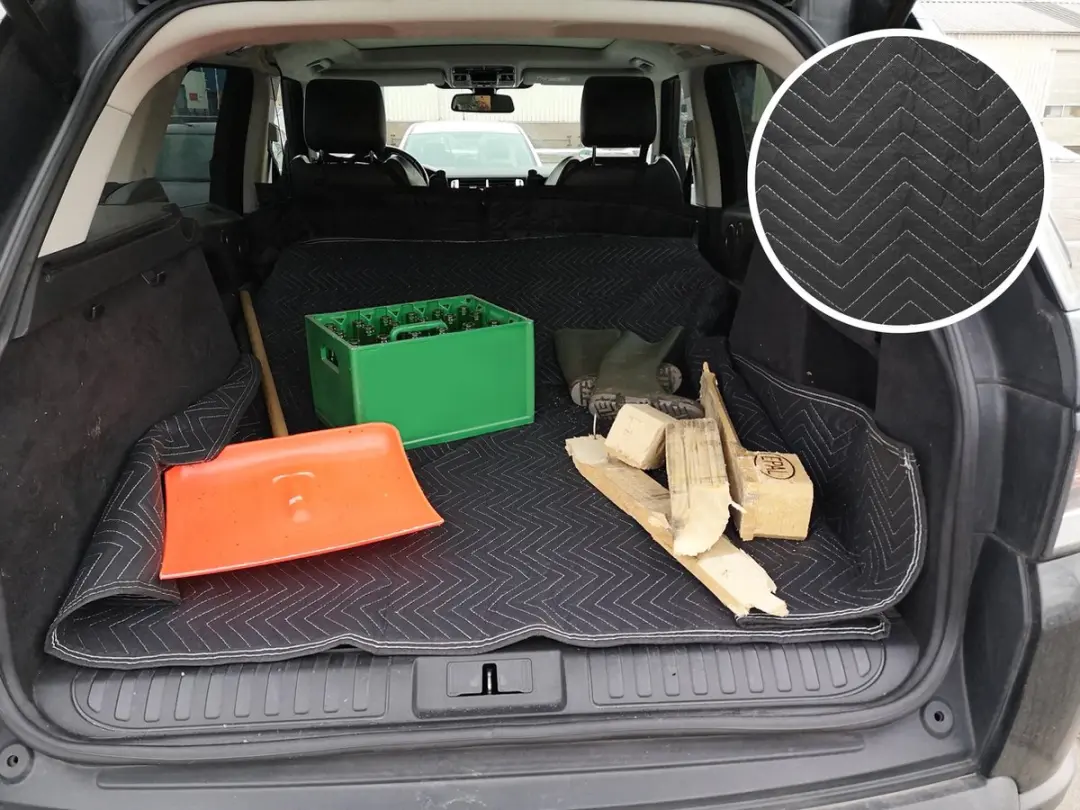 Kortpack Gevoerde Verhuisdeken 183x203cm - Zwart