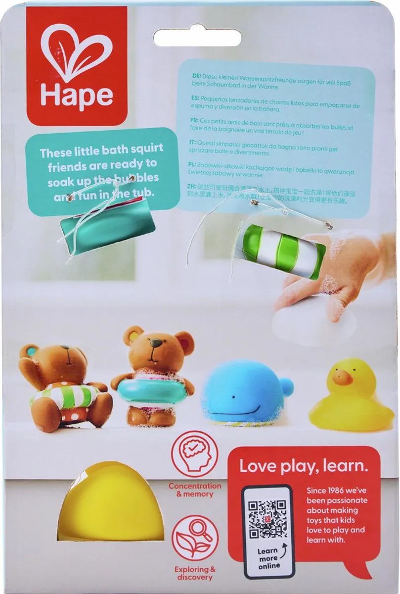 Hape Teddy & Vrienden Badschuim 301951 - Veelkleurig