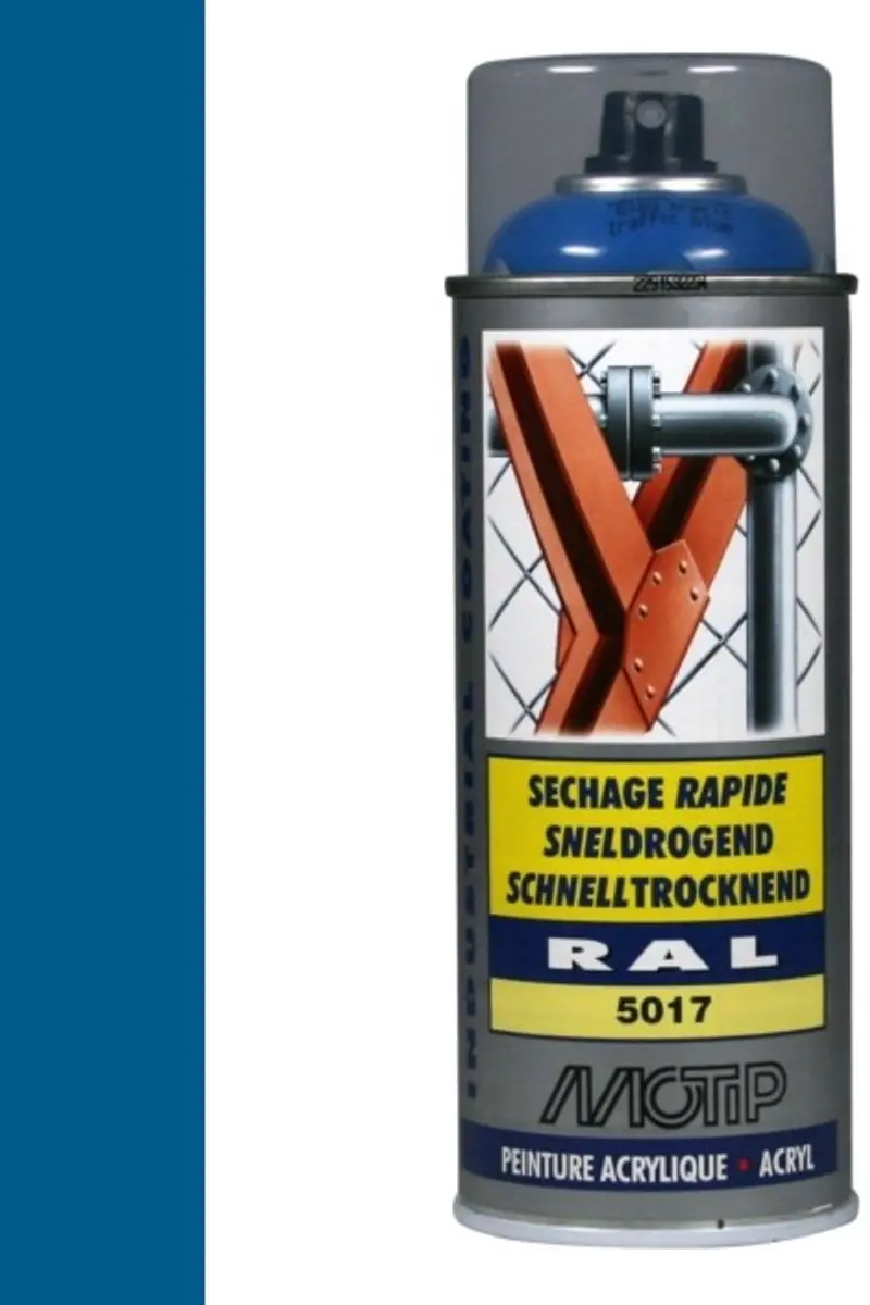 Motip Acryllak Hoogglans RAL 5017 Verkeersblauw 400ml