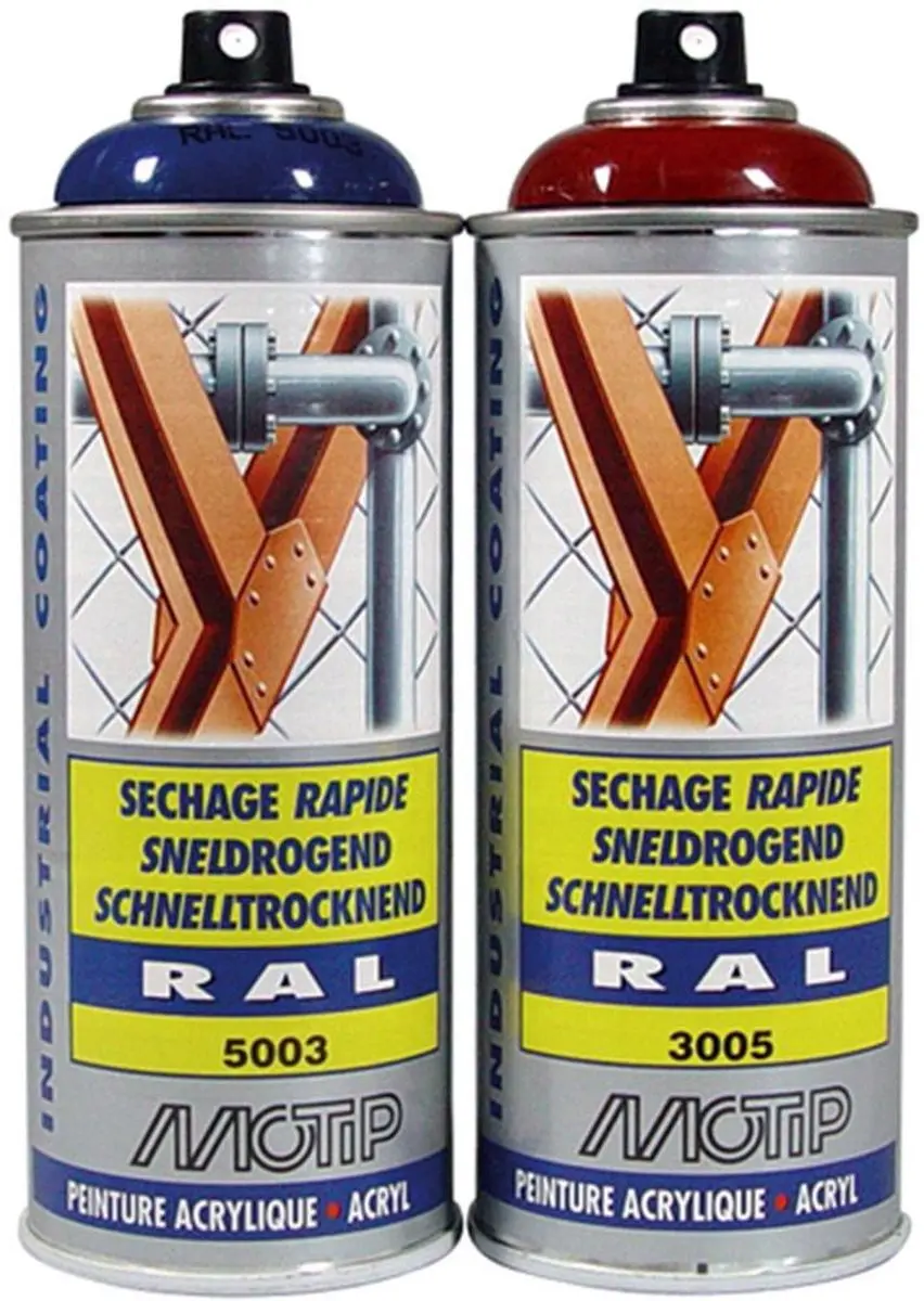 Motip Acryllak Hoogglans RAL 5017 Verkeersblauw 400ml