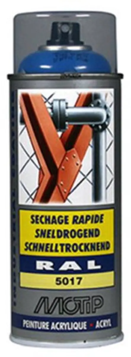 Motip Acryllak Hoogglans RAL 5017 Verkeersblauw 400ml