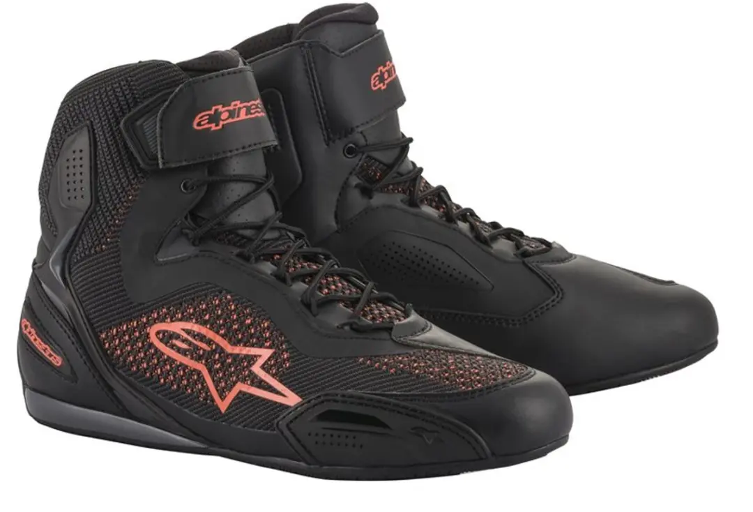 Alpinestars Faster-3 Rideknit Laarzen - US 8 - Zwart/Rood/Fluo - afbeelding 6 van 6