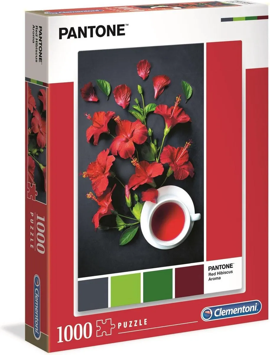 Clementoni Pantone Puzzle Collectie Red Hibiscus 1000 Stuks - afbeelding 5 van 6