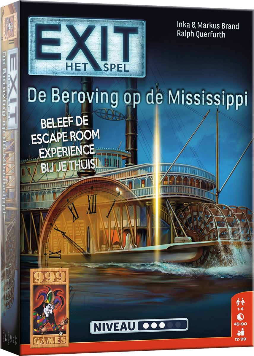 999 Games - EXIT - De beroving op de Mississippi - Breinbreker - Escape Room Spel