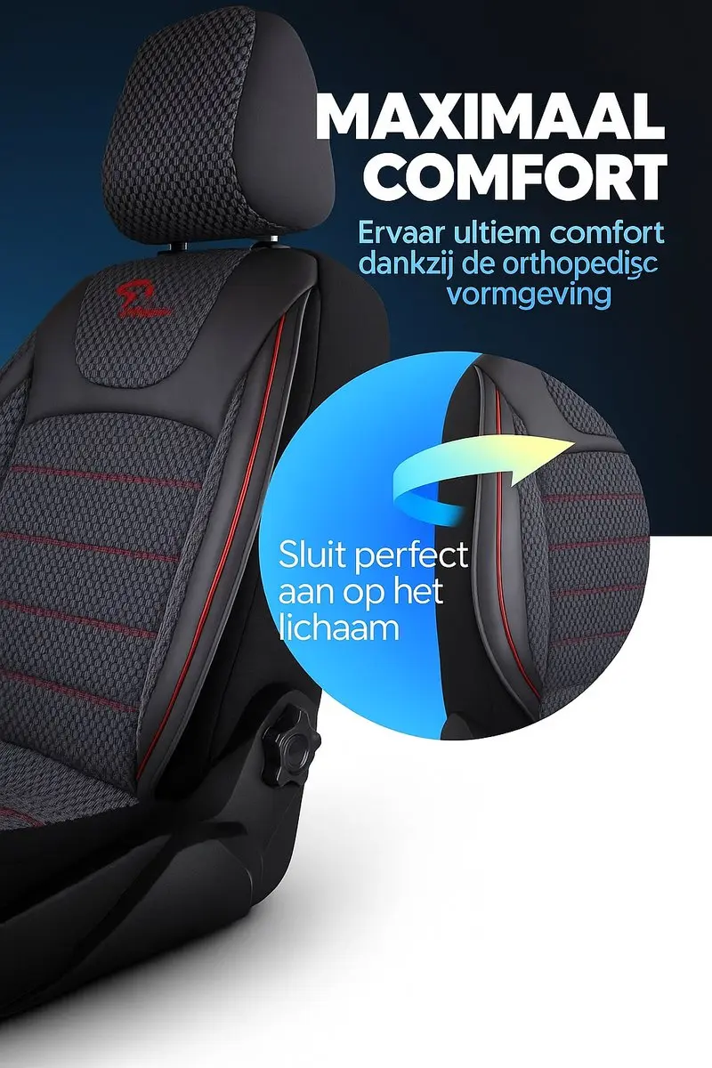 Panda Stoelhoezen Citroen Nemo 2008-2017 - Prestige Rood