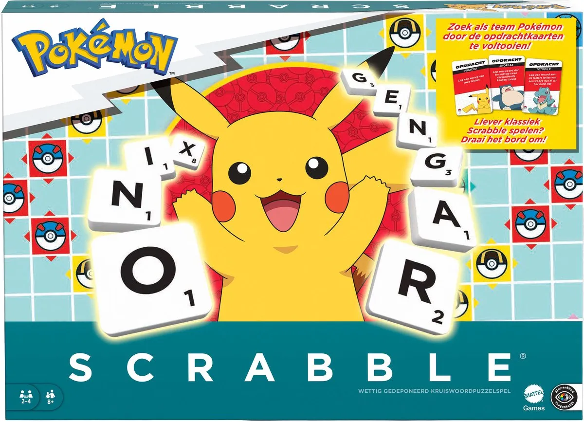 Mattel Scrabble Pokémon HXT31 Bordspel - 2-4 Spelers