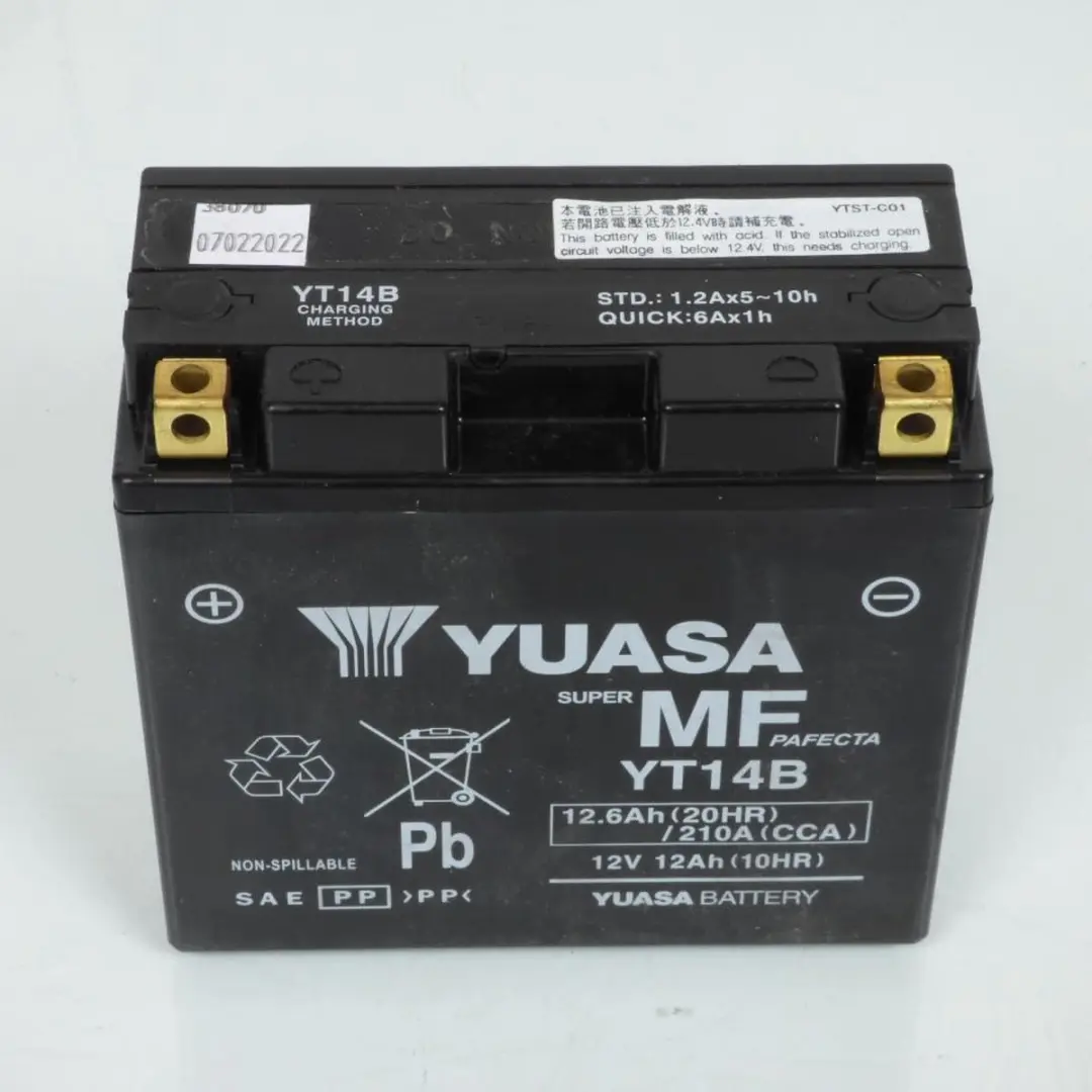 Yuasa YT14B SLA Accu 12V 12,6Ah - Kawasaki Ninja 1200 ZX-12R