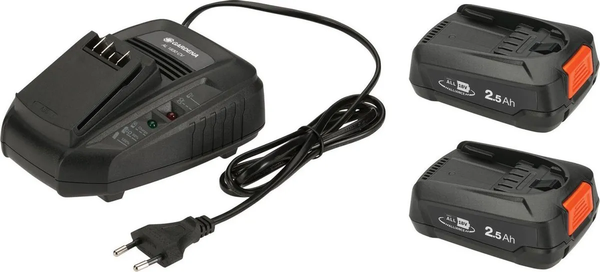 Gardena P4A 14907-20 Startset Accu & Lader - 2x 2,5Ah - afbeelding 6 van 6