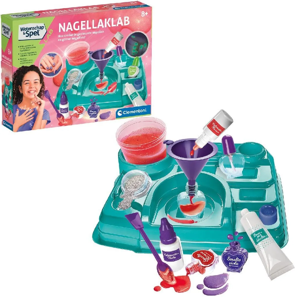 Clementoni Nagellaklab Experimenteerdoos 56156 - Blauw