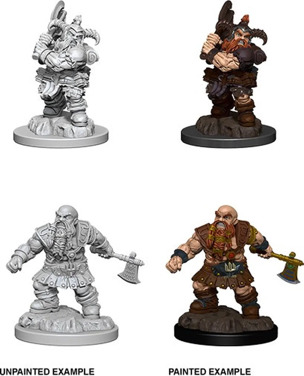Asmodee Dungeons & Dragons Dwerg Barbarian Miniatuur