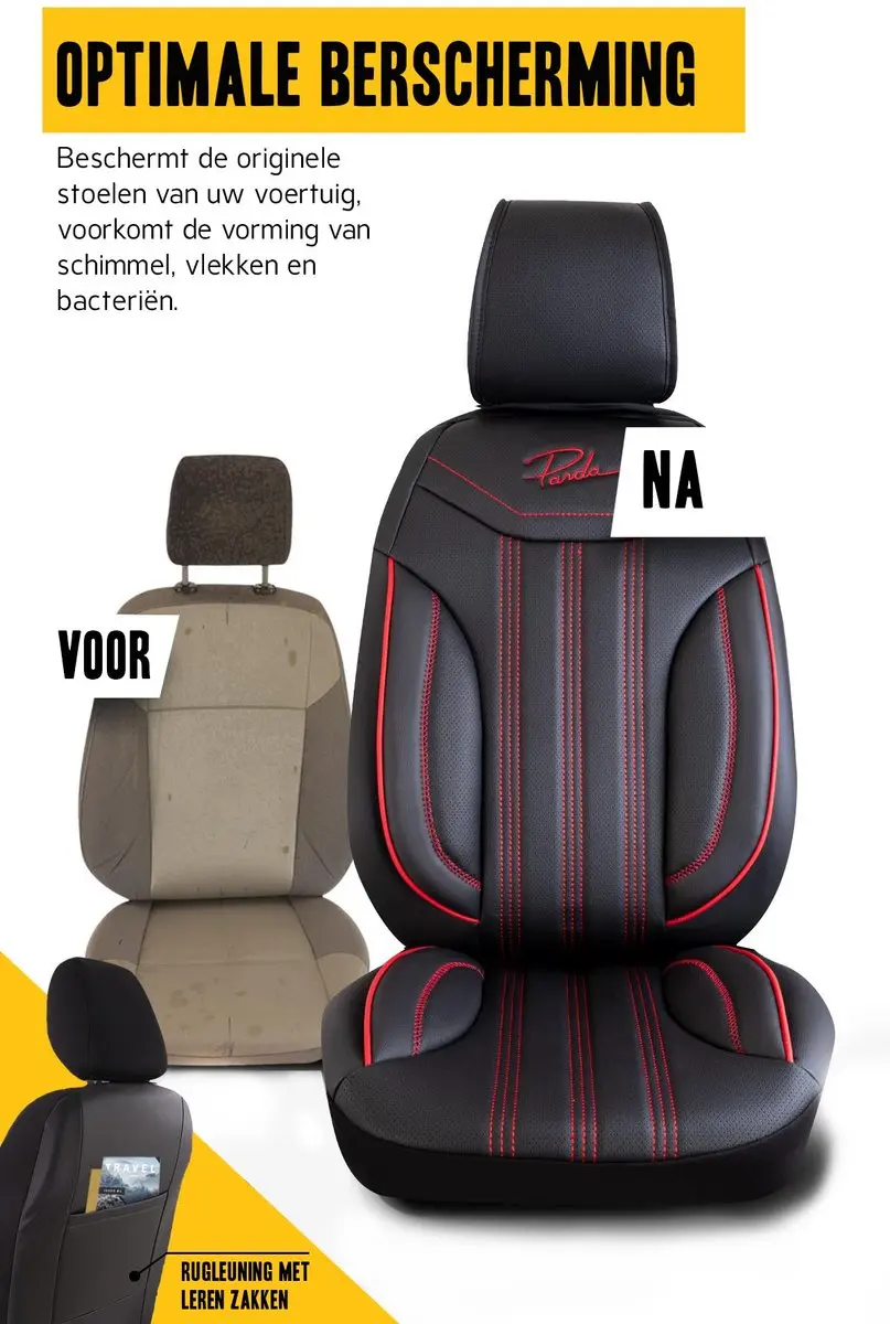 Panda Stoelhoezen Renault Master E-Tech Electric 2018-2024 - Miami Rood