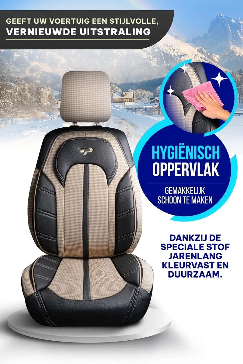 Panda Stoelhoezen Volvo EC40 2024-heden - Voorstoelenset Beige