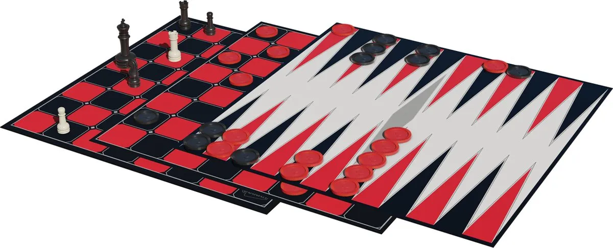 Goliath Klassieke Spellen 3-in-1 - Schaken/Dammen/Backgammon - 926080