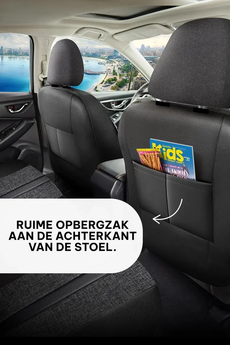 Panda Stoelhoezen Ford C-Max 2015-heden Sevilla Antraciet/Rood
