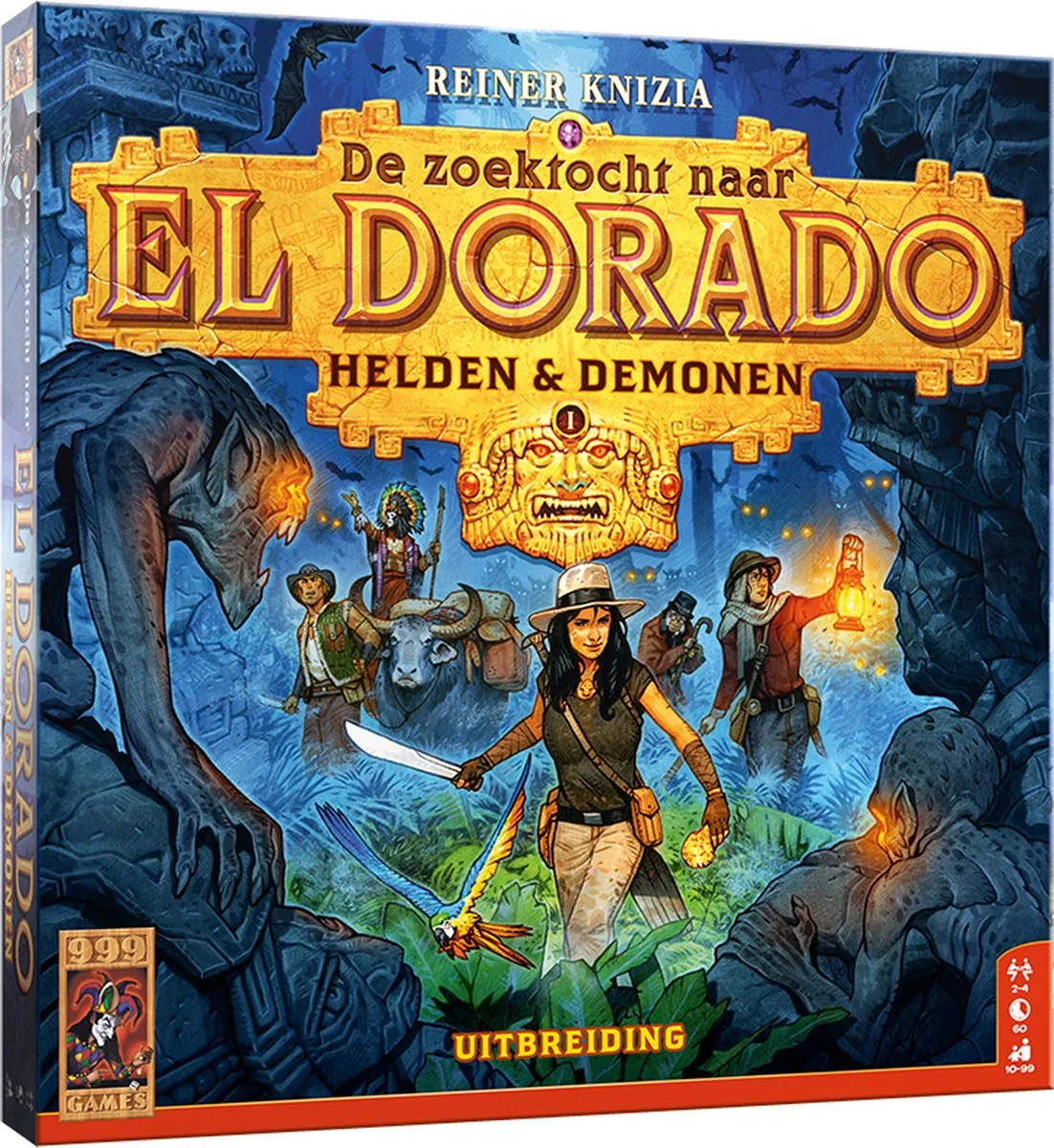 999 Games De Zoektocht naar El Dorado Helden & Demonen Uitbreiding 1 - Bordspel - 2-4 Spelers