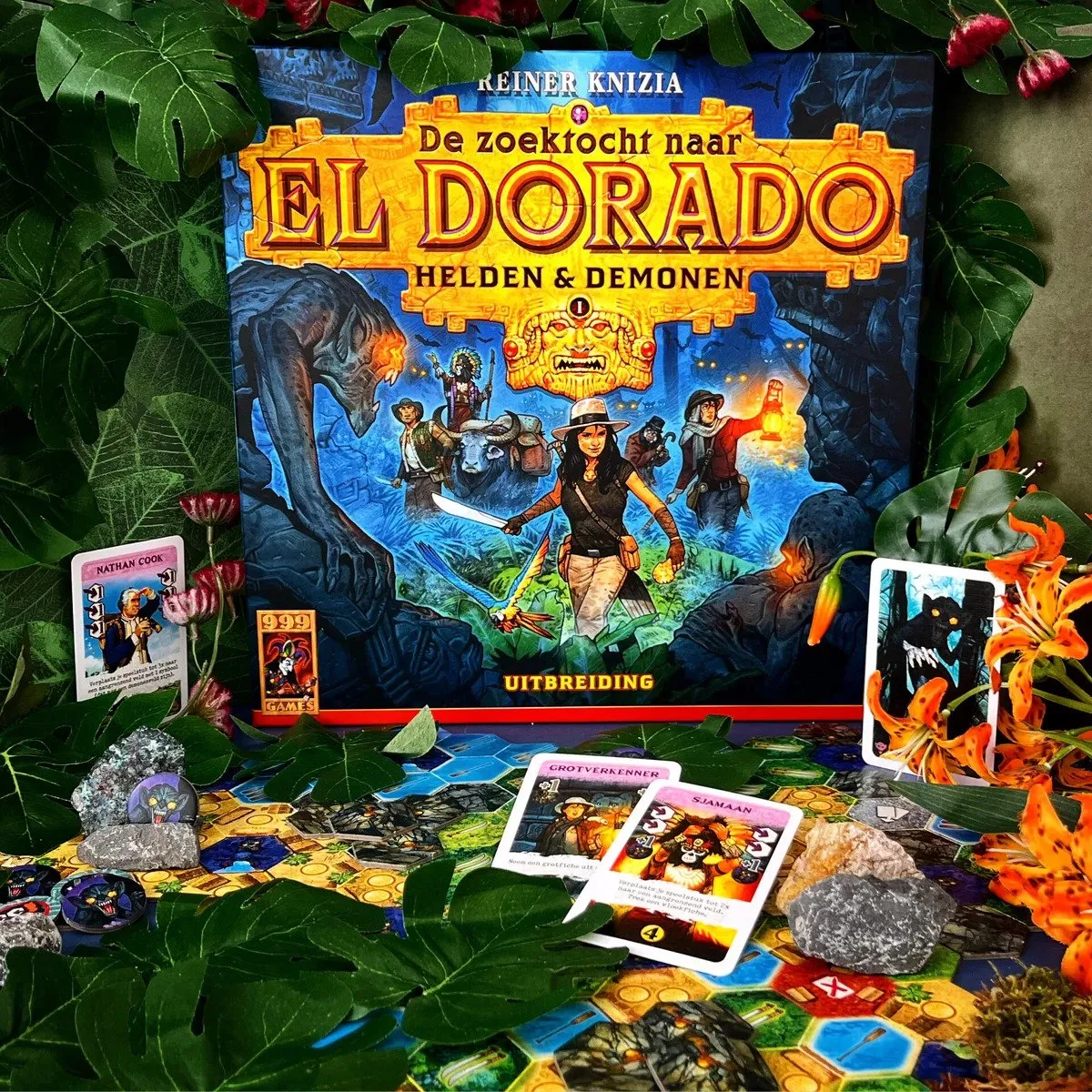 999 Games De Zoektocht naar El Dorado Helden & Demonen Uitbreiding 1 - Bordspel - 2-4 Spelers
