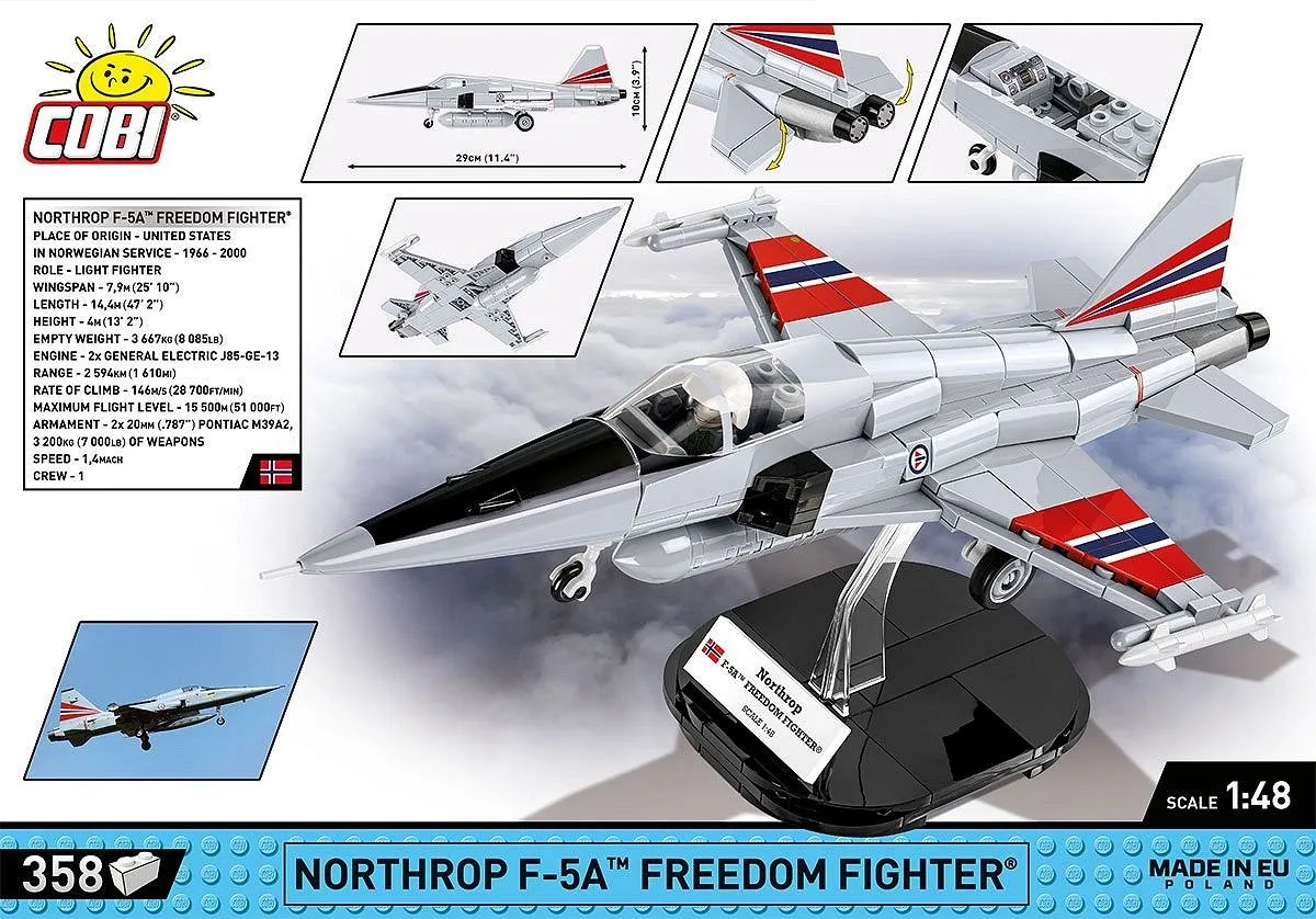 Cobi Northrop F-5E Tiger II COBI-5858 - 358 Onderdelen - Meerkleurig