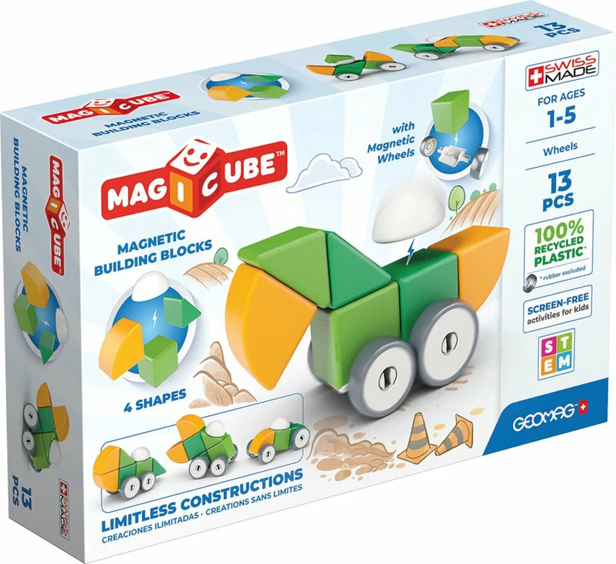 Geomag Magicube Recyclede Vormen Wielen
