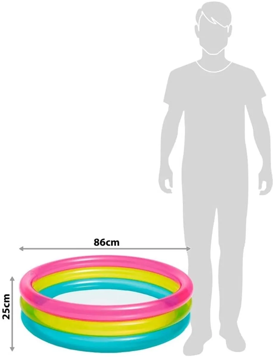Intex Rainbow Baby Opblaaszwembad Ø86cm - 63L