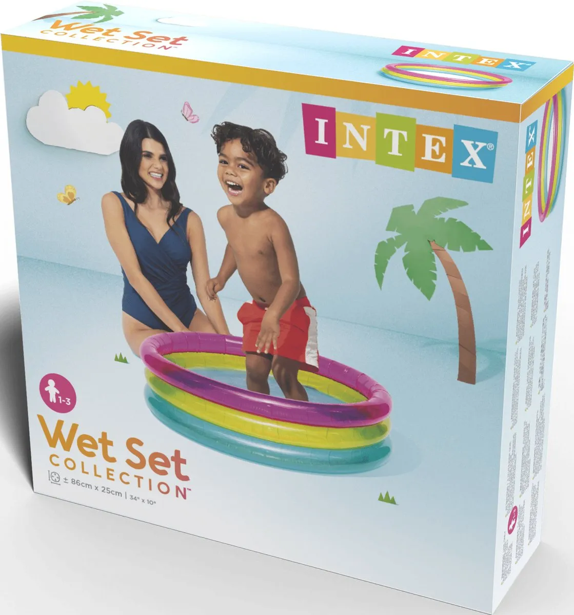 Intex Rainbow Baby Opblaaszwembad Ø86cm - 63L