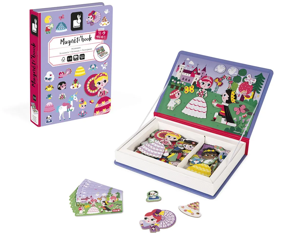 Janod Magnetibook Prinsessen 02725 - 55 Magneten