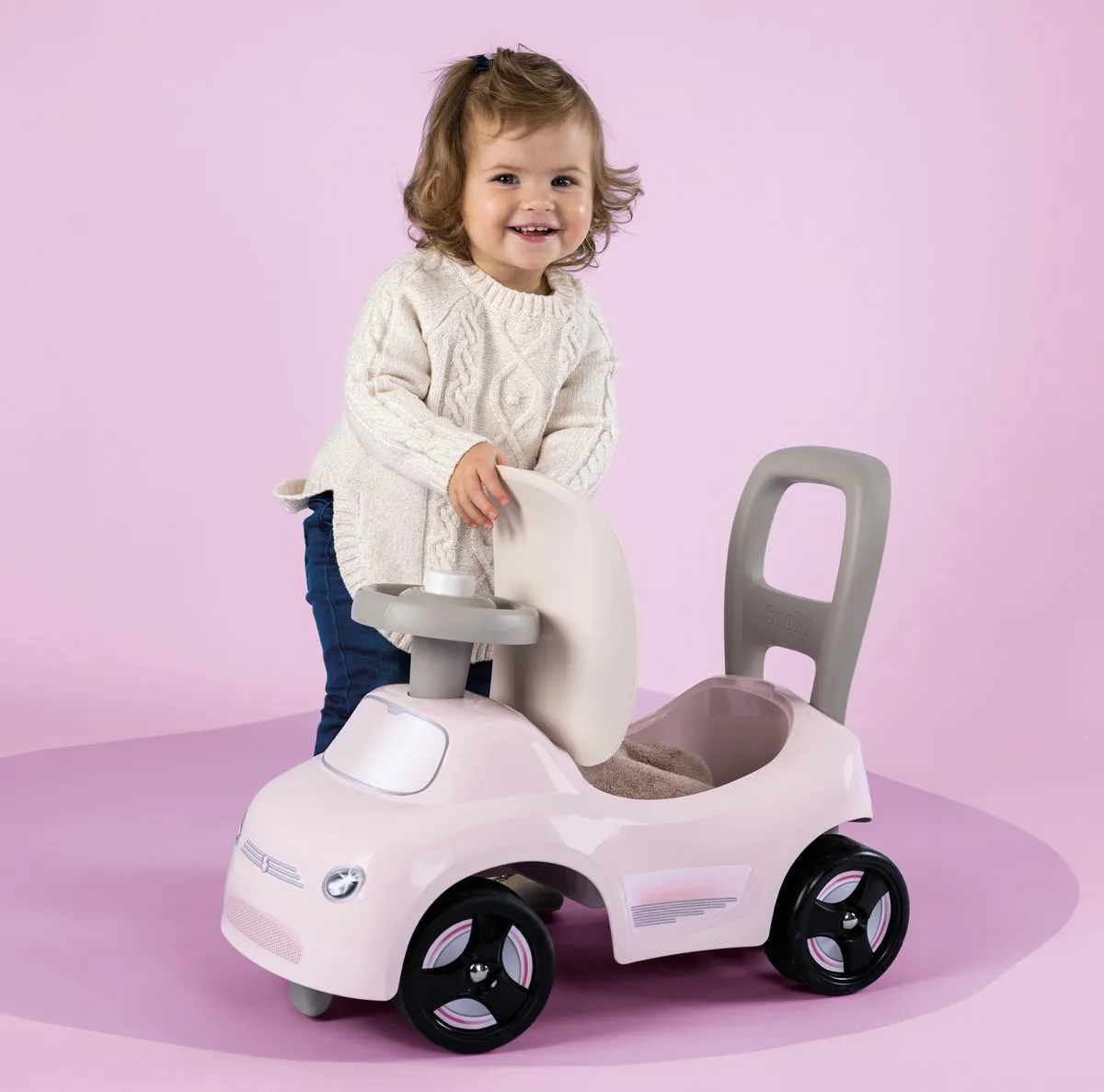 Smoby - Auto - Ride-On - Roze - Loopwagen - Vanaf 10m.
