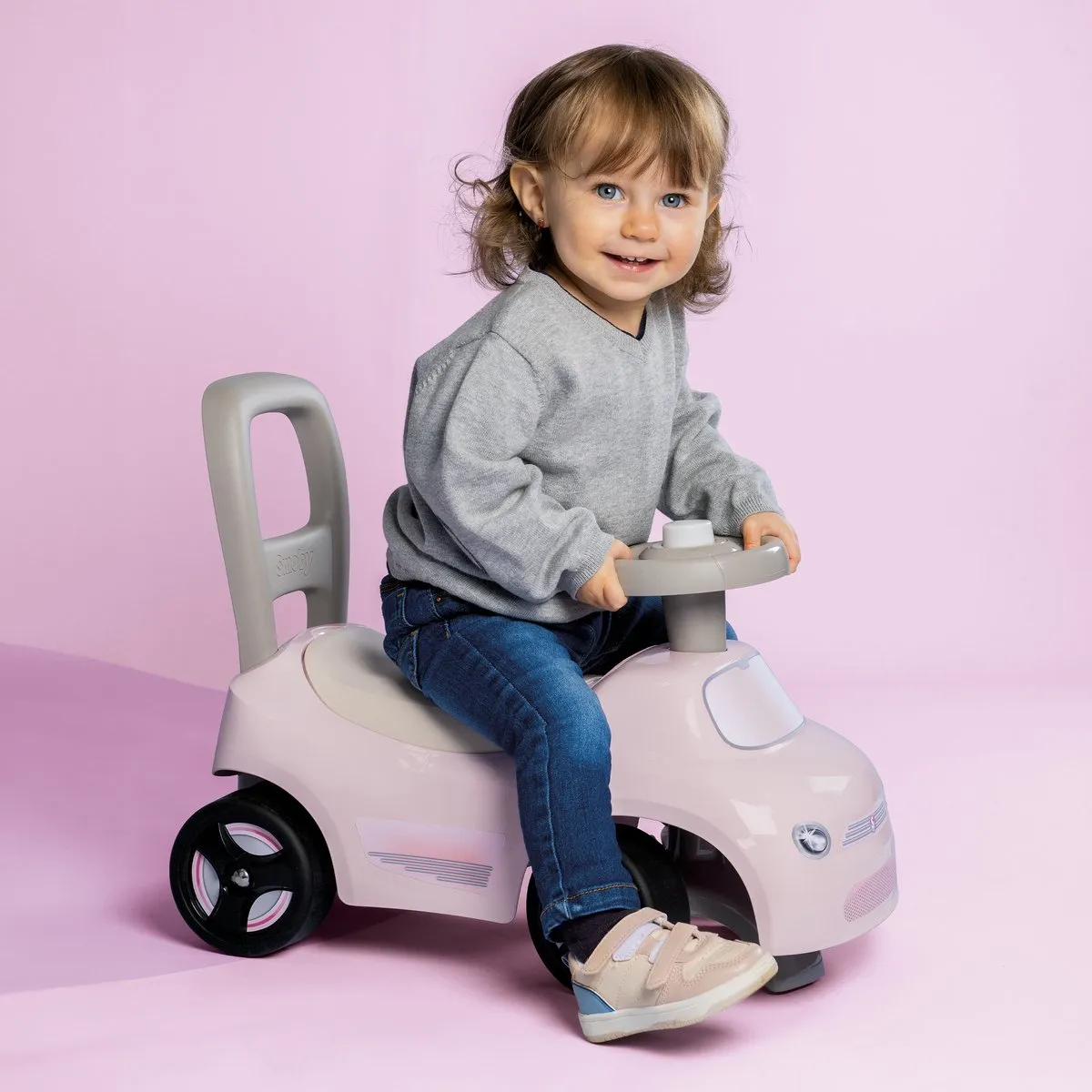 Smoby - Auto - Ride-On - Roze - Loopwagen - Vanaf 10m.