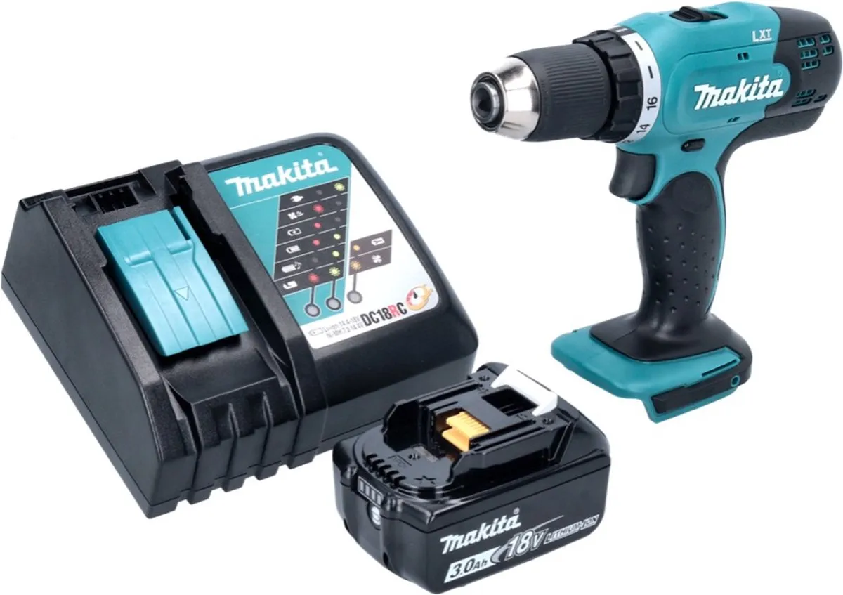 Makita DDF 453 RF1 Accuboormachine 18V - 42Nm 16 standen - 36mm hout - afbeelding 3 van 5