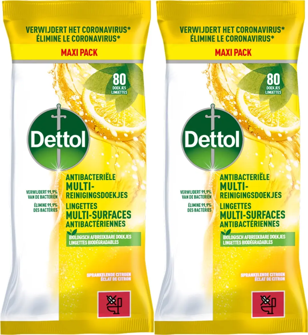 Dettol Citrus Doekjes 72 Stuks