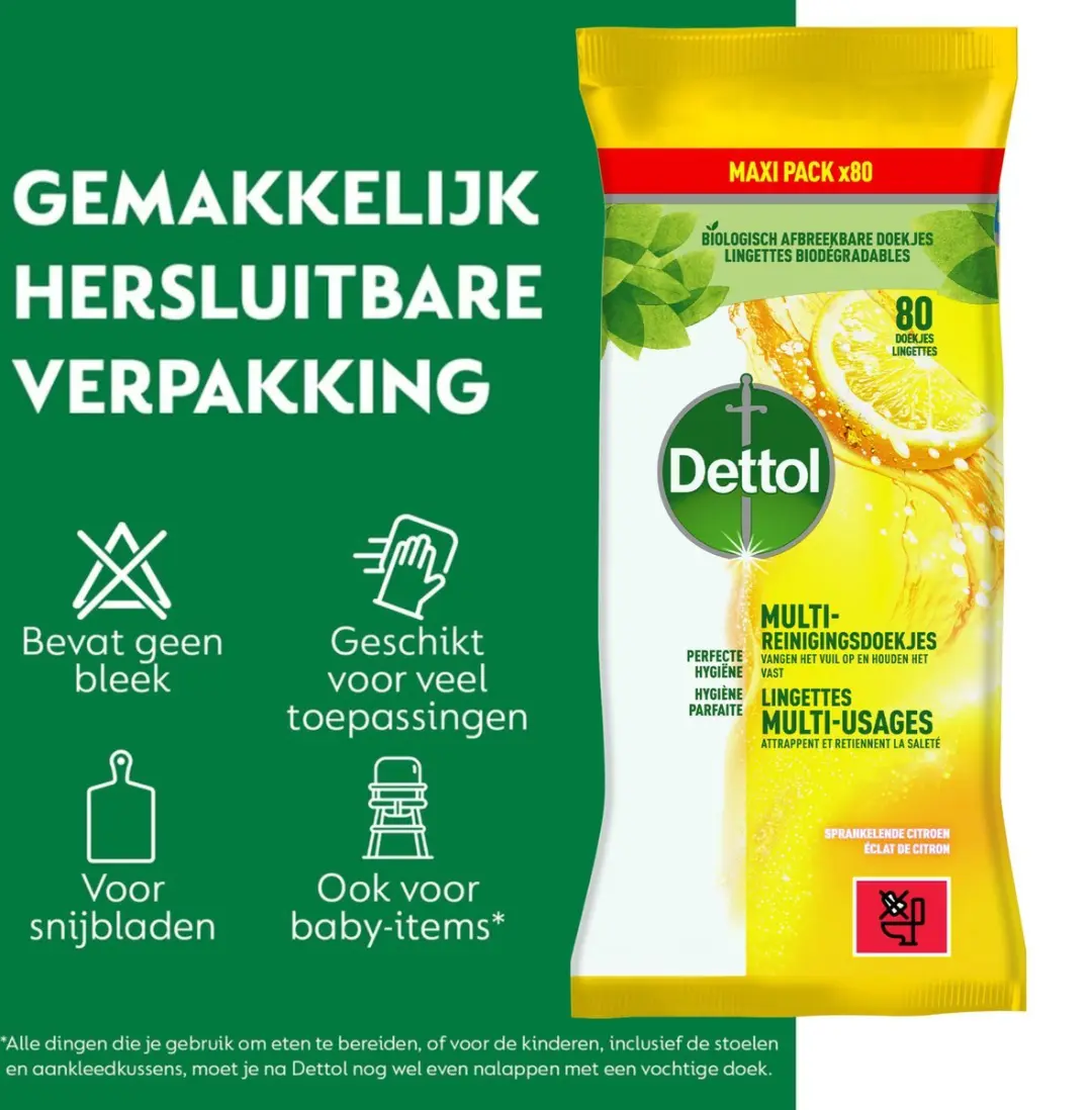 Dettol Citrus Doekjes 72 Stuks - 2x36
